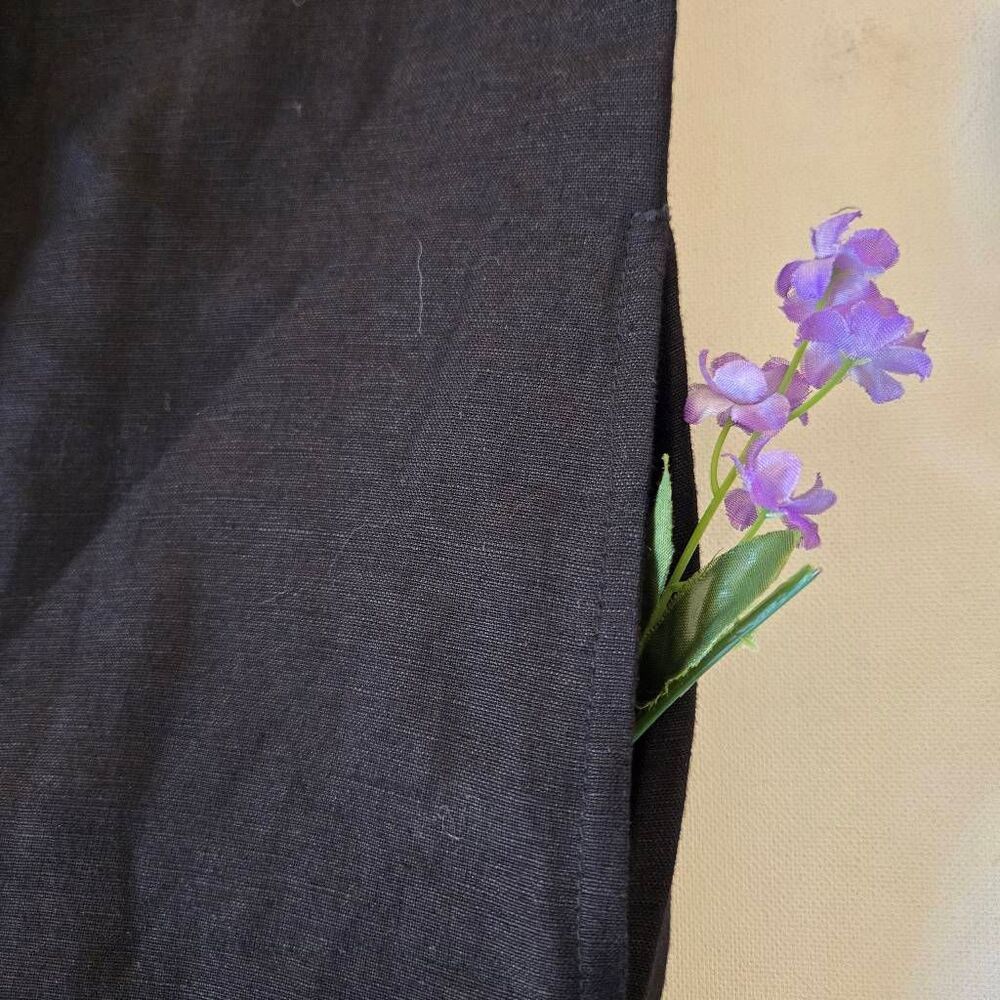 Tommy Bahama Womens Linen Blend St. Lucia Off Shoulder Tiered Dress Black XL - Picture 10 of 11